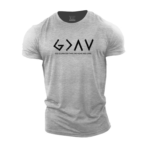 Men's God Is Greater Than The Highs And Lows Cotton T-Shirt